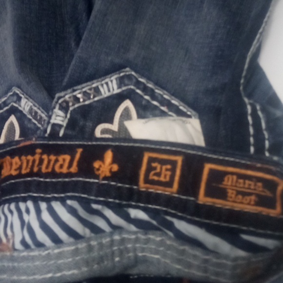 Rock Revival Women's Jeans 26 Bootcut Maria Embellished Shimmer NWOT - Picture 8 of 13